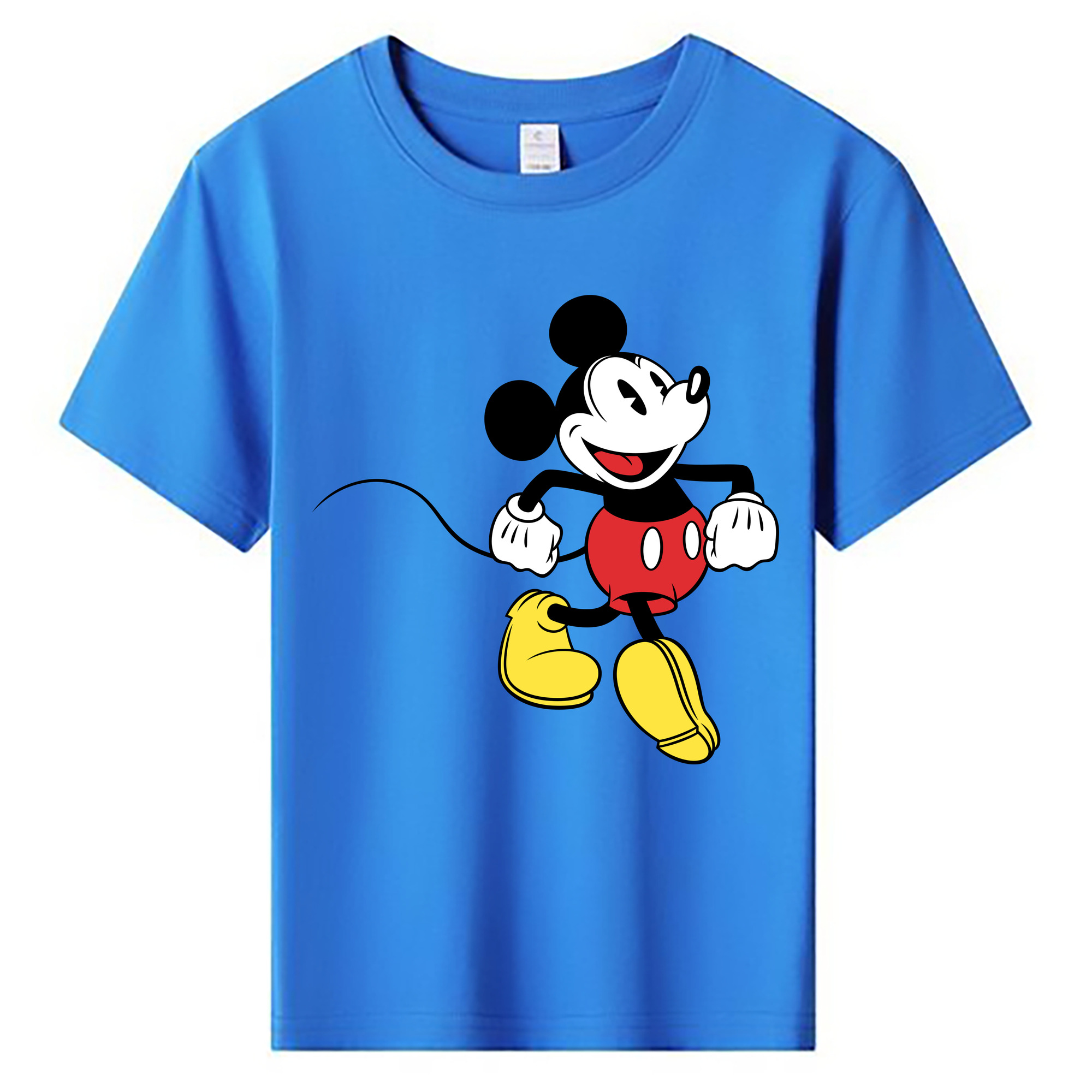 ミッキーマウス Mickey Mouse 綿100％キッズTシャツ（フロントプリント）